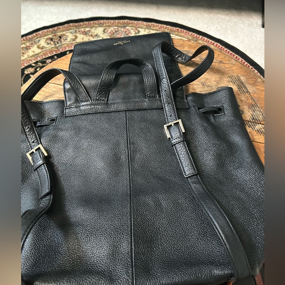 Kate Spade Black Leather Backpack with Tassels - Picture 3 of 4